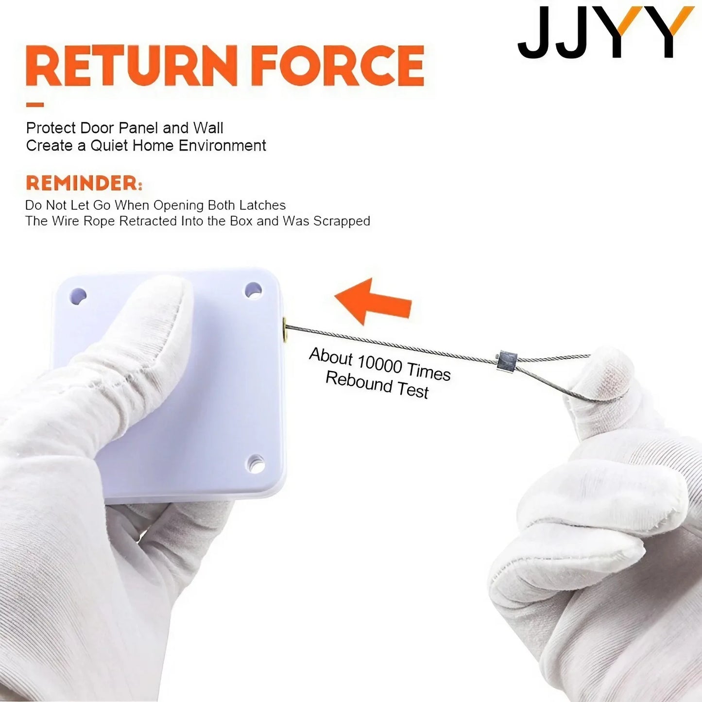 JJYY Punch Free door closer telescopic door device wooden door closed sliding door wire pull rope automatic door closing artifac