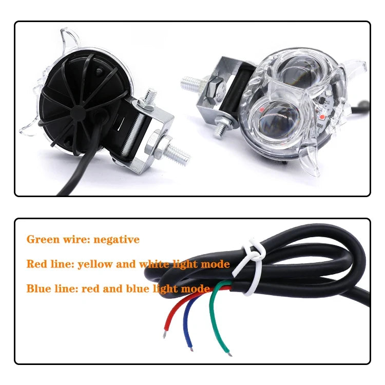 Auxiliary Fog Lamp Waterproof ATV Buggy motorcycle