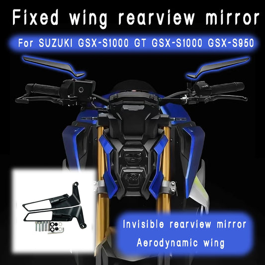 Motorcycle wing invisible small wing mirror kit