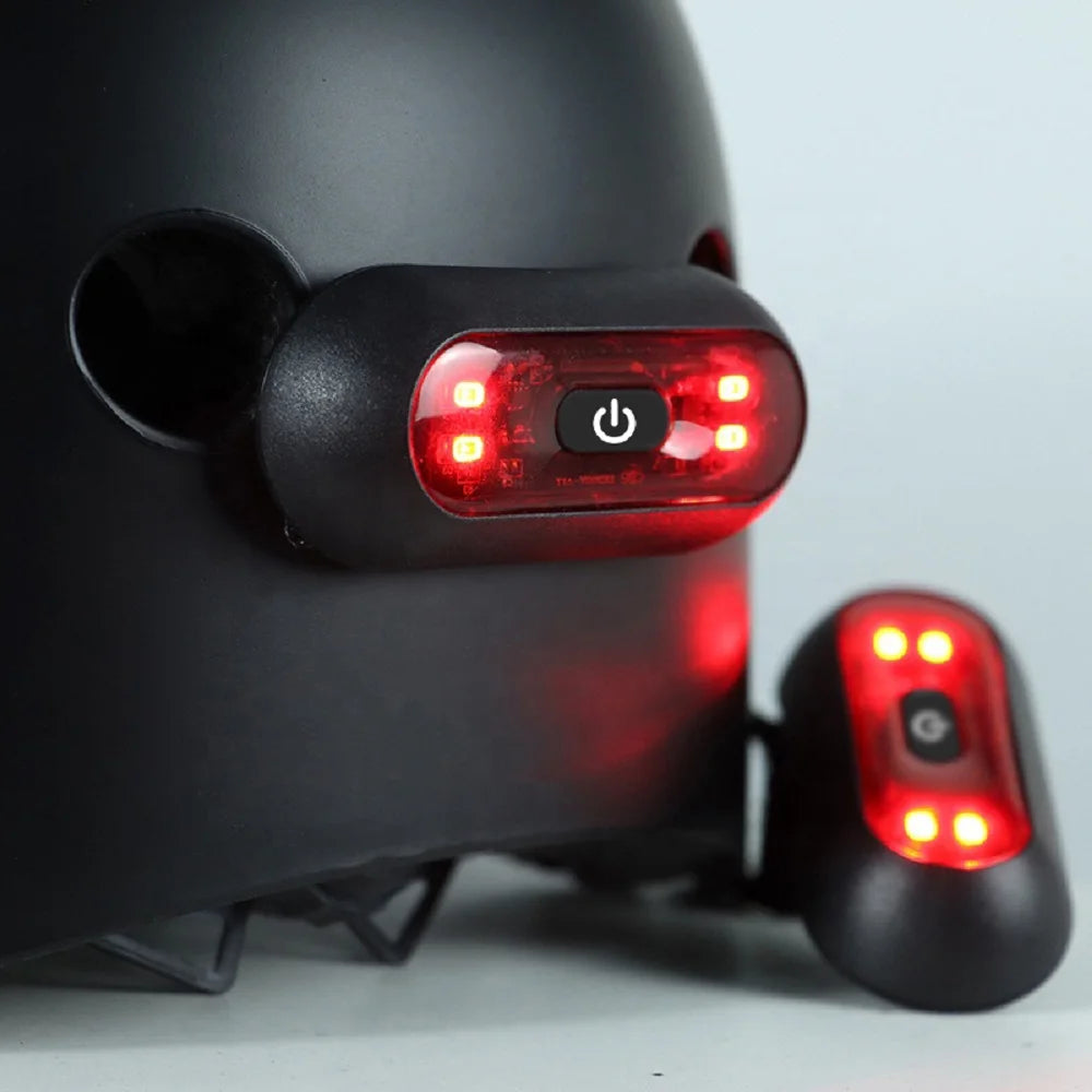 Led Light Rechargeable Safety Taillight Bike Motorcycles Accessories Helmet