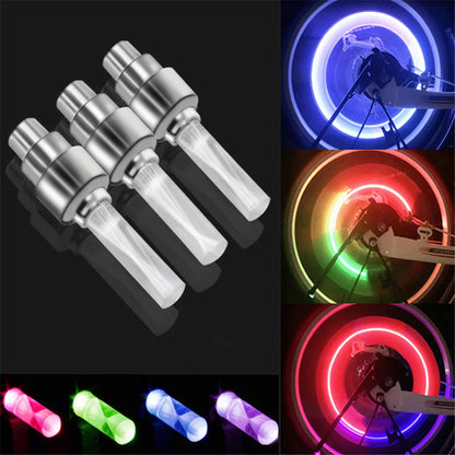 LED Lights Tyre Tire Valve Caps Wheel Spokes Neon Colorful LED Light