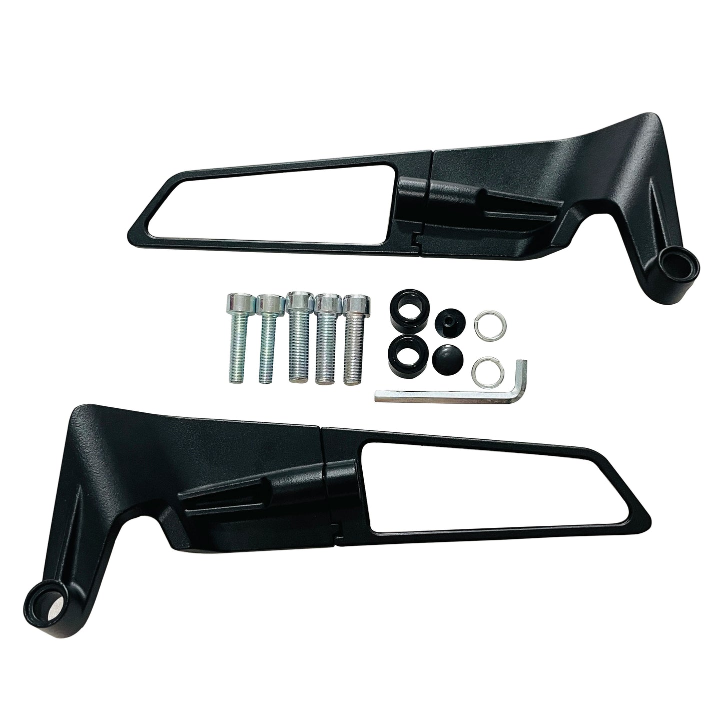 Motorcycle wing invisible small wing mirror kit